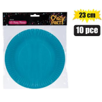 Party Plates 10's - Blue 23cm
